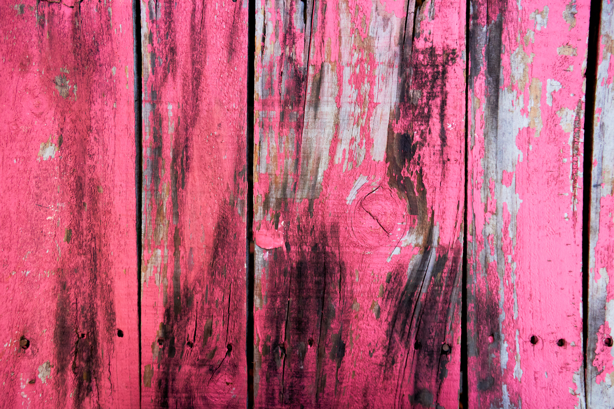 Pink and Black Slatted Board Panel